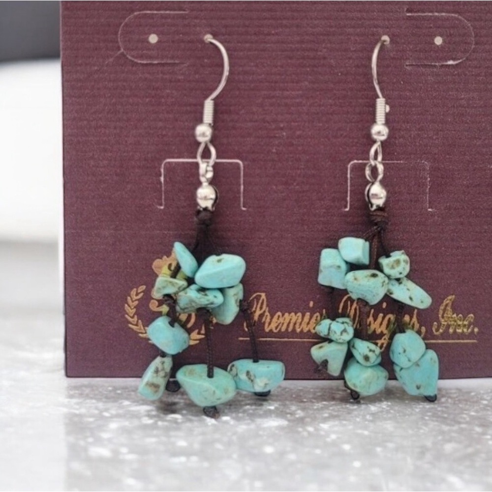 Premier Designs Faux Turquoise Dangle Earrings